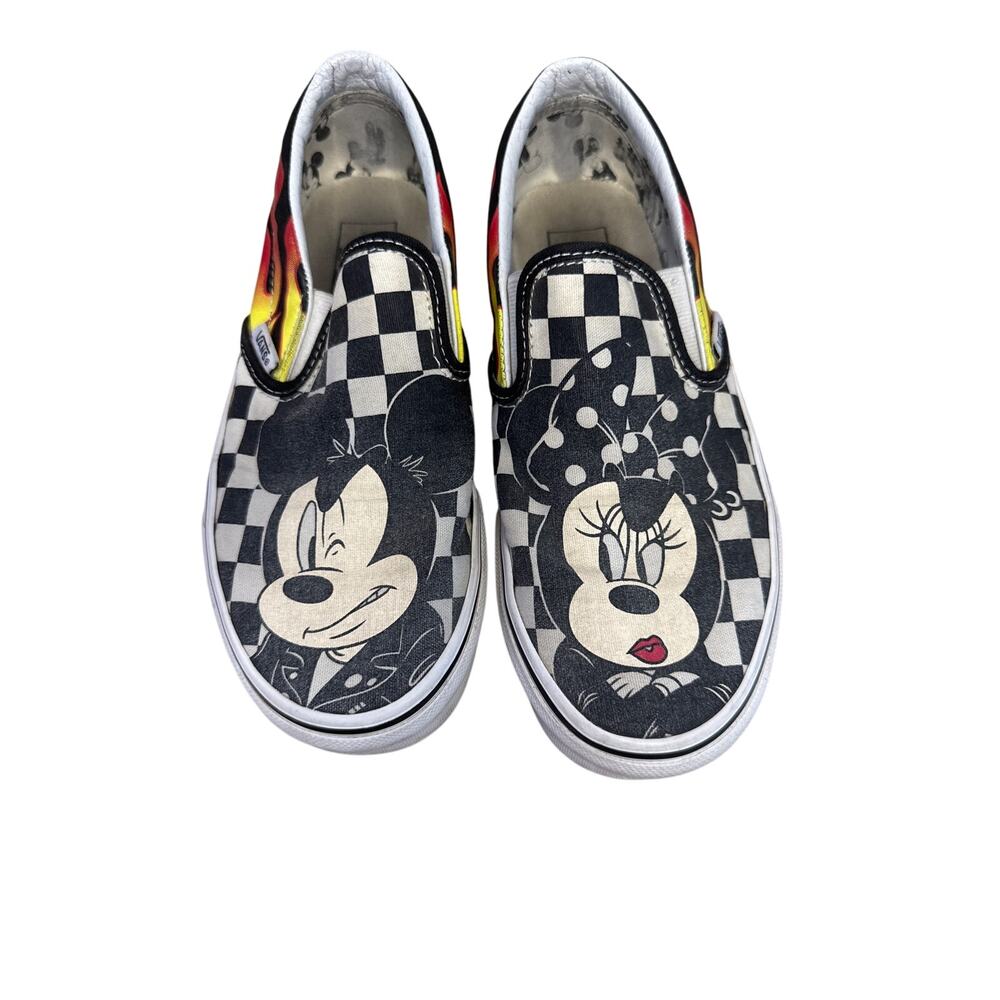 Vans x Disney Mickey & Minnie Check/Flames Women's size 6.5/Men's size 5